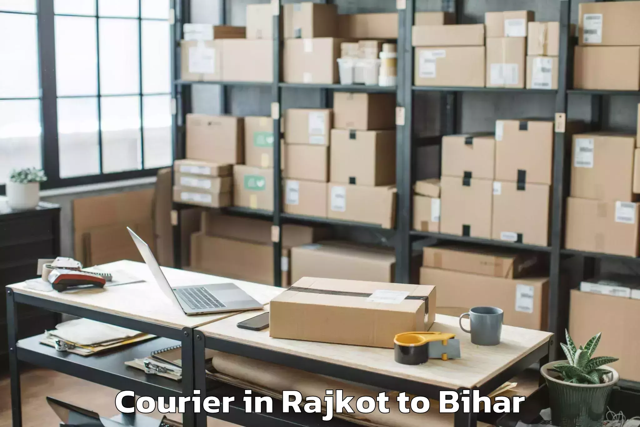 Top Rajkot to Maheshkhunt Courier Available